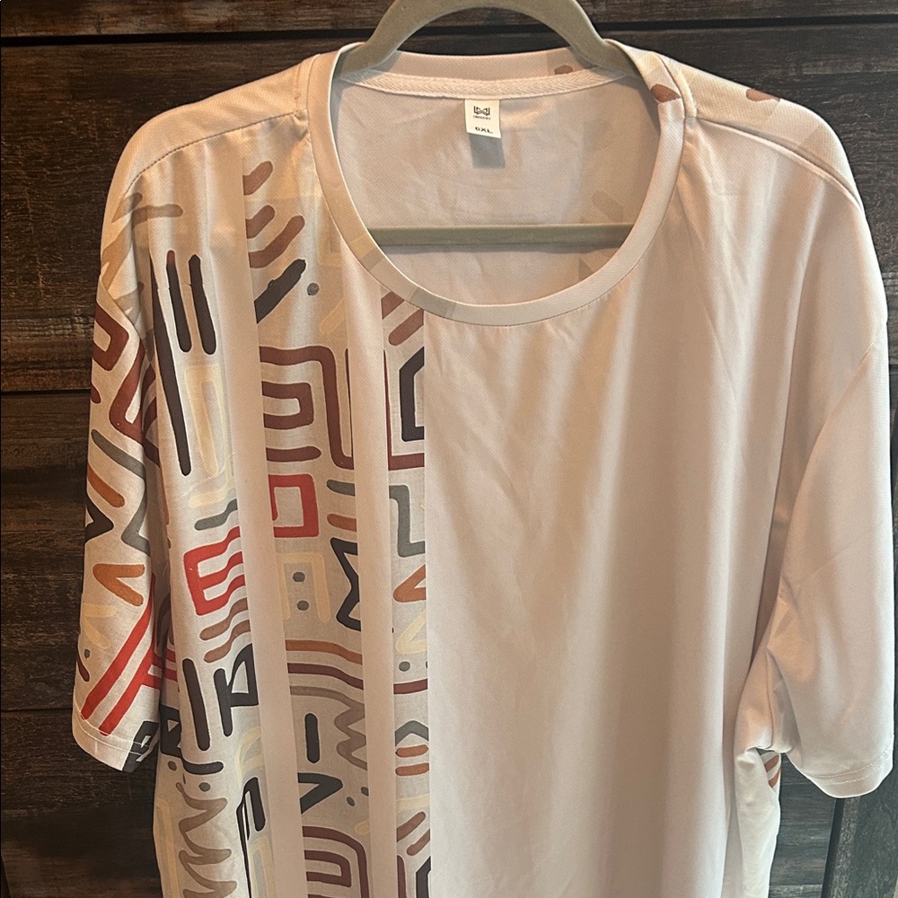 Abstract Pattern Beige Men's Short Sleeve Tee